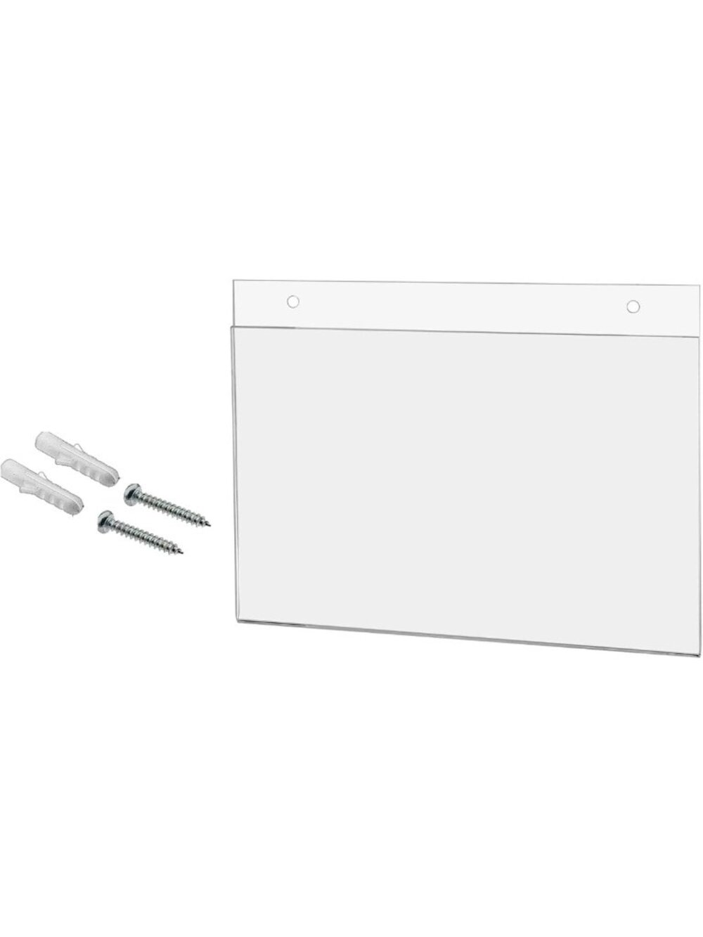 5 Pack 11x7 Wall Sign Holders - Clear Plastic Sleeves for Ads, Office Hours